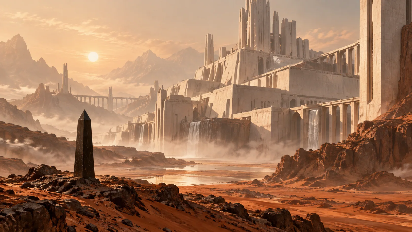 Monumental ivory architecture in a copper desert